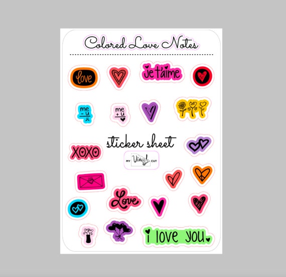 Printable Heart Stickers  Alcohol Ink Valentine Stickers