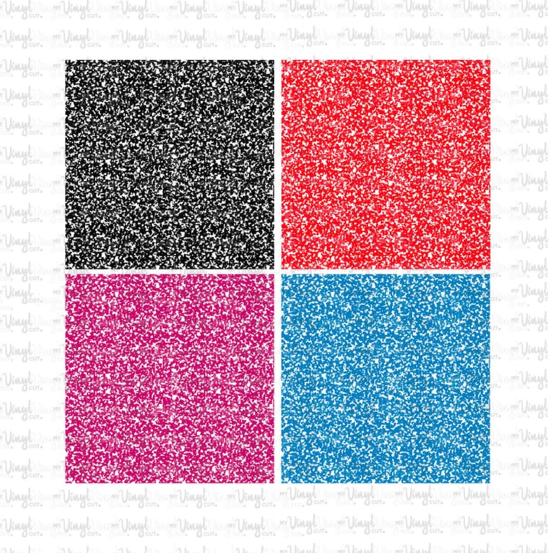 Black, Red, Pink, or Blue Composition Notebook Pattern printed vinyl