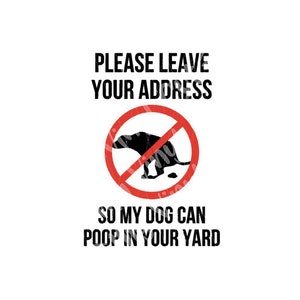 No Dog Poop Yard Sign SVG File Only for print and cut or cut permanent adhesive vinyl DIGITAL FILE only Make your own sign for neighbors!