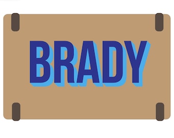 Custom Camp Trunk Name Sticker | Camp Trunk Decal | Summer Camp Trunk Sticker | Kids Camp Name Label | Camp Trunk Personalized Name | 2 tone