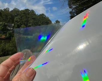Holographic Oil Slick Laminating Sheets 6 x 12, 8 x 11, 8 1/2 x 11, or 12 x 12 inches for Cold Laminating Sticker Overlay