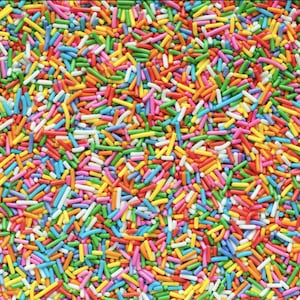 Colorful Candy Sprinkles Realistic Photo Pattern Printed Heat Transfer Vinyl HTV for T shirts, Adhesive Vinyl for Cups 12 x 8 inch sheet