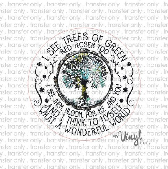 Sticker 36K I See Trees of Green Decal PRINTED Vinyl Sticker Etsy