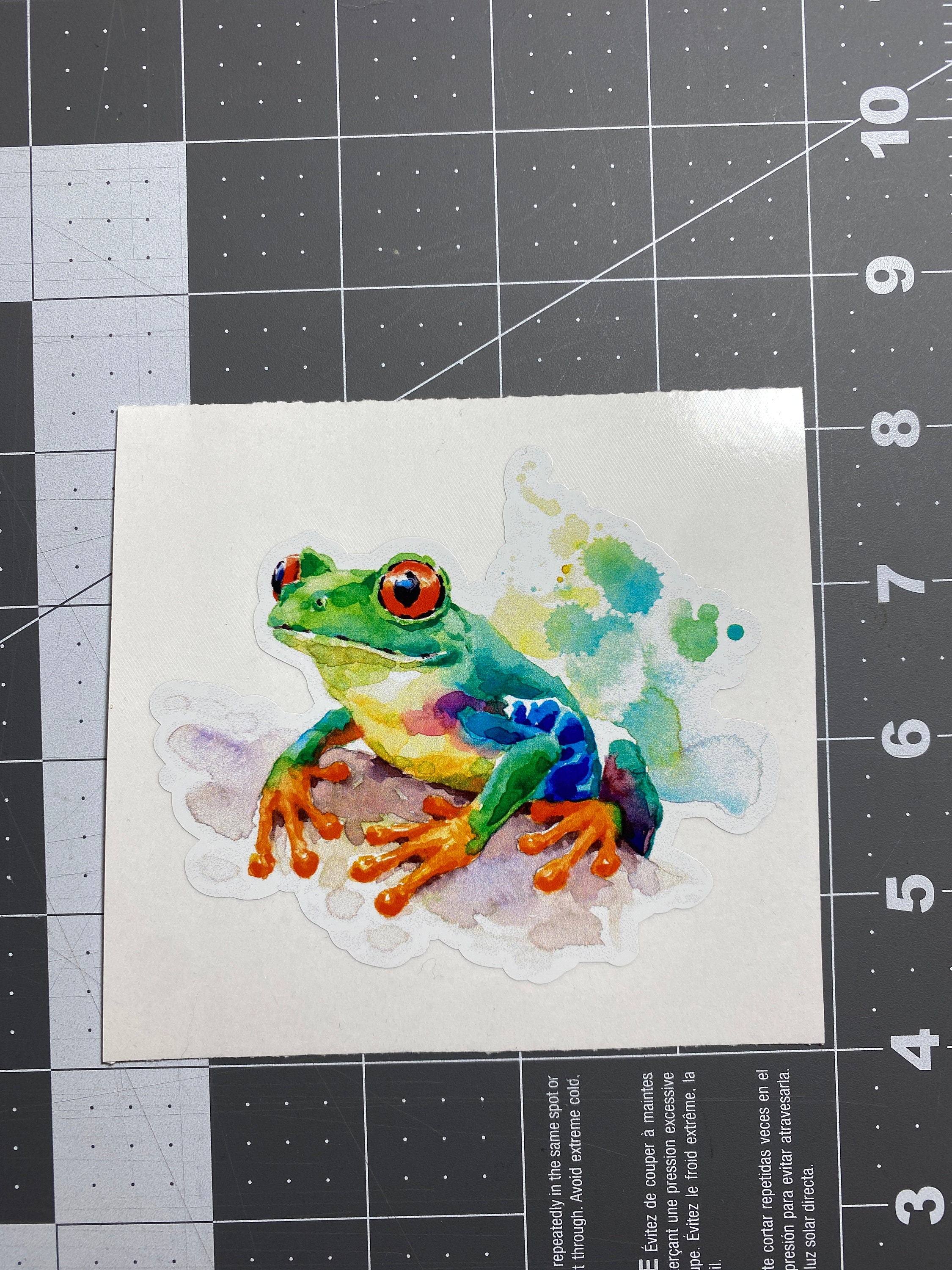 Sticker 57G Watercolor Tree Frog PRINTED Vinyl Decal White, Clear Gloss ...