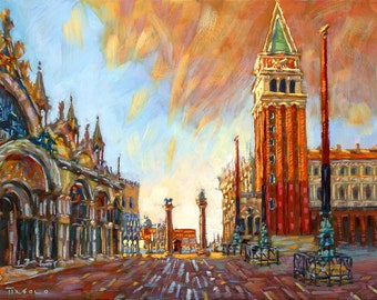 Piazza, Venice (Fine Art Giclée Print)