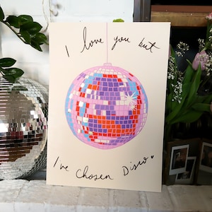 I Love You But I've Chosen Disco | Art Print with Gold Leaf