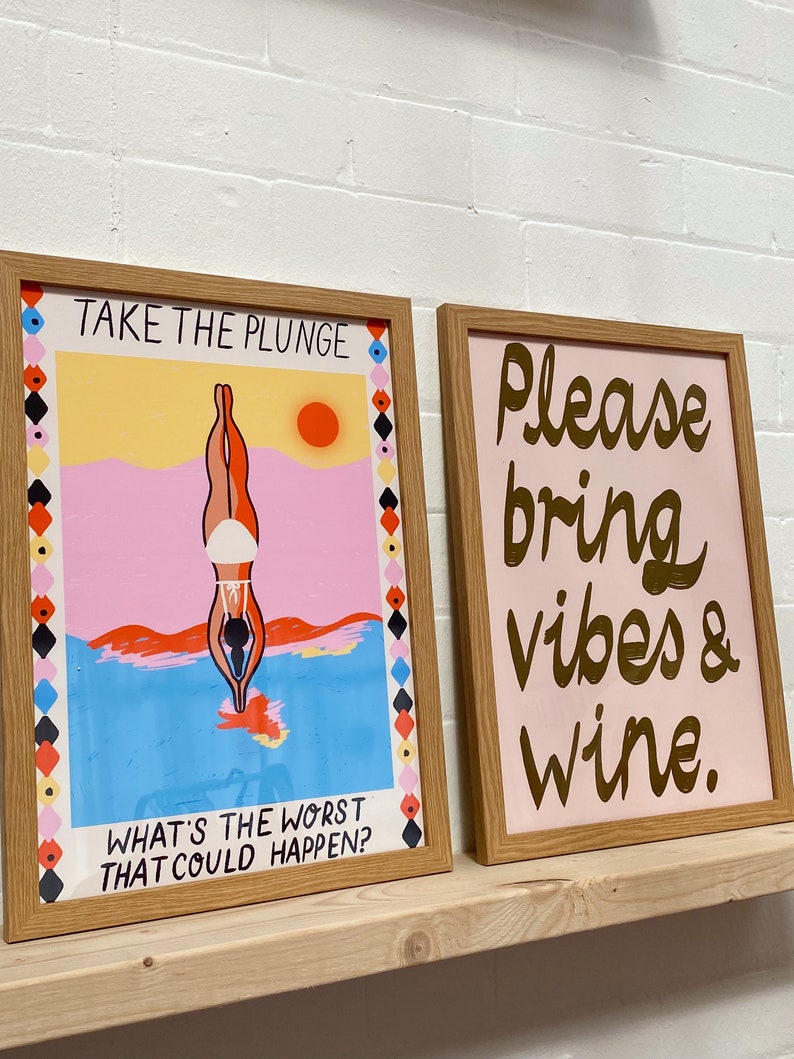 Please Bring Vibes And Wine Art Print image 4