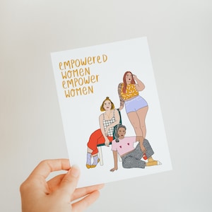 Femmes habilitées - carte postale illustrée - art féministe