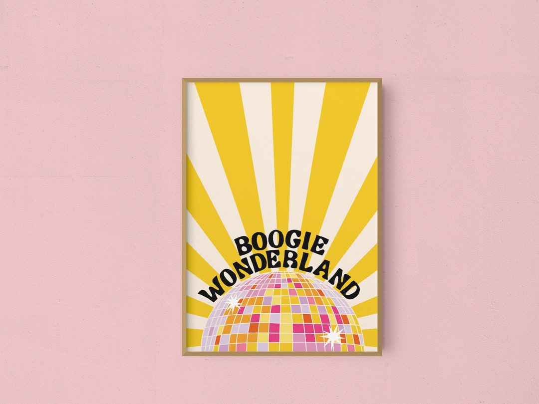 Boogie Wonderland | Disco Art Print | 70s Disco Poster | Mirrorball Print -  Etsy Finland, image size:1080x810