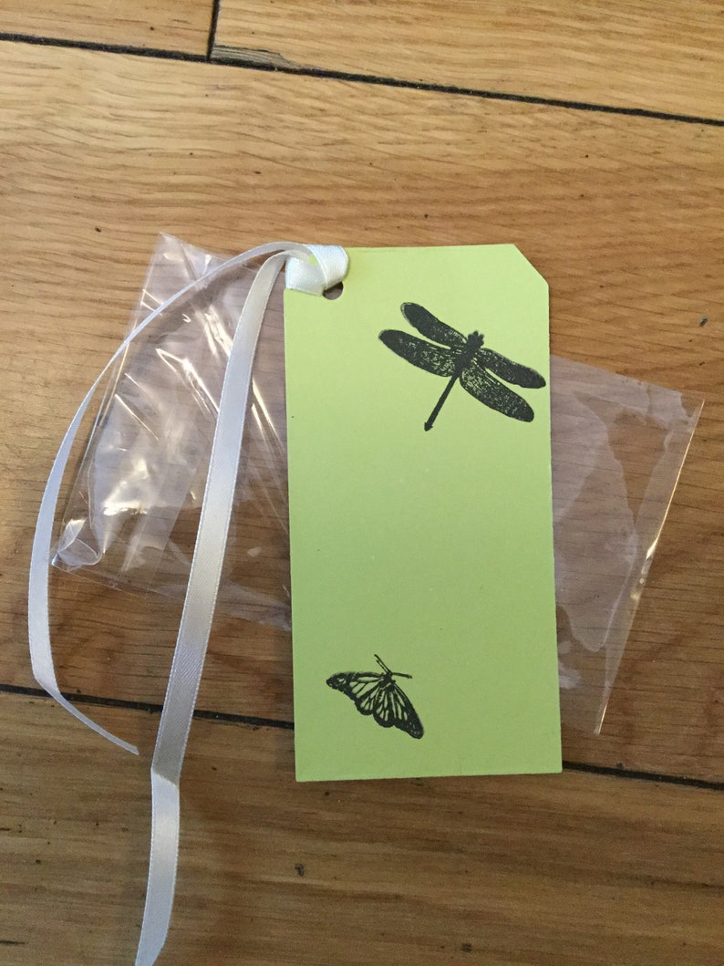 Set of 4 handcrafted stamped card Gift tags.