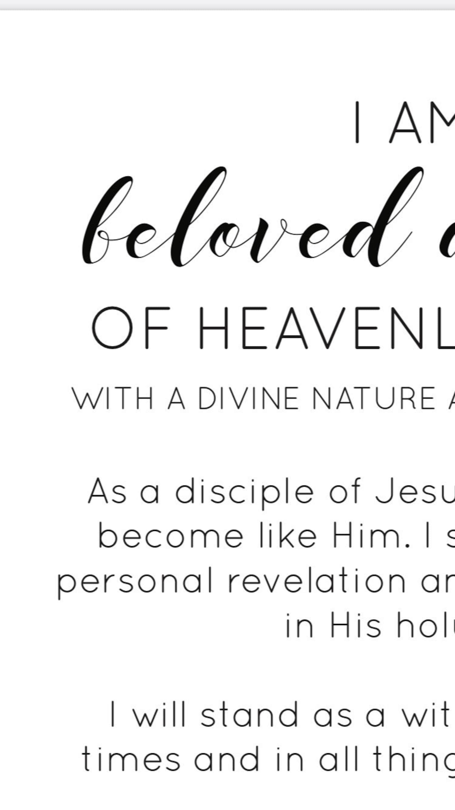 New Young Women Theme PRINTABLE / Updated YW Theme / LDS - Etsy