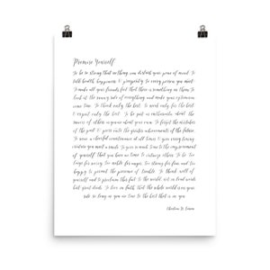 Poster / Promise Yourself / Christian D. Larson / Handlettered ...