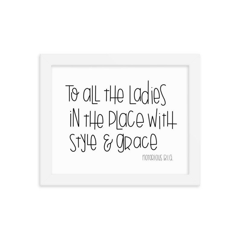 Notorious BIG Poster Canvas / Hand Lettered Lyrics / Framed Etsy