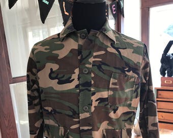 Camouflage Long Sleeve Shirt Top