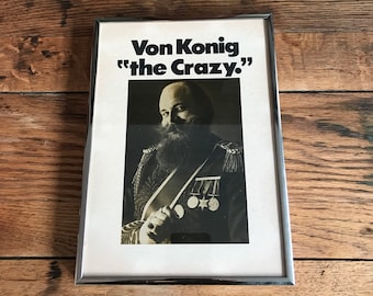 Vintage 1970’s Vodka Advertisement Von Konig “ the crazy”