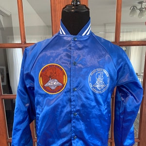Vintage 1980’s USS Abraham Lincoln Navy Air Craft Carrier Satin Jacket