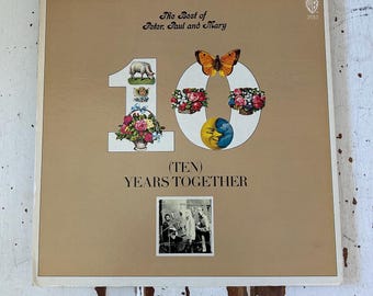 1970 Peter Paul and Mary The Best Of Ten Years Together Álbum de vinilo LP