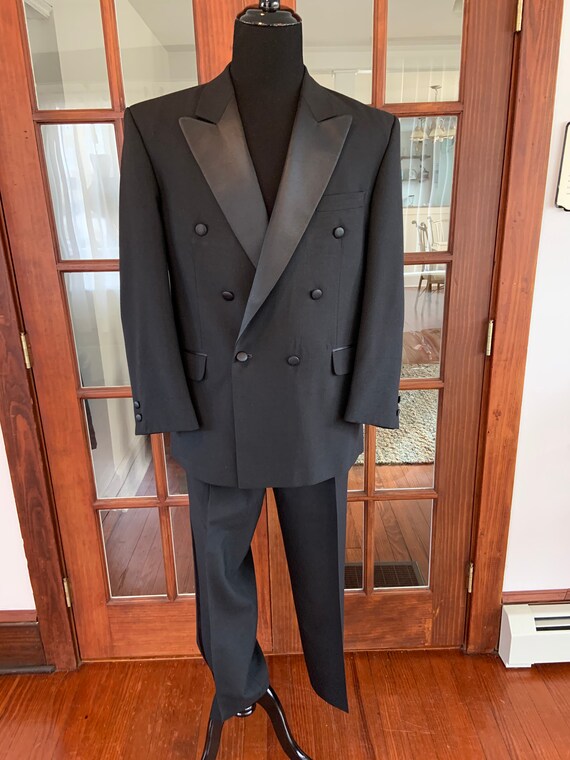Vintage 1990’s Men’s Tuxedo Jacket and Pants Set