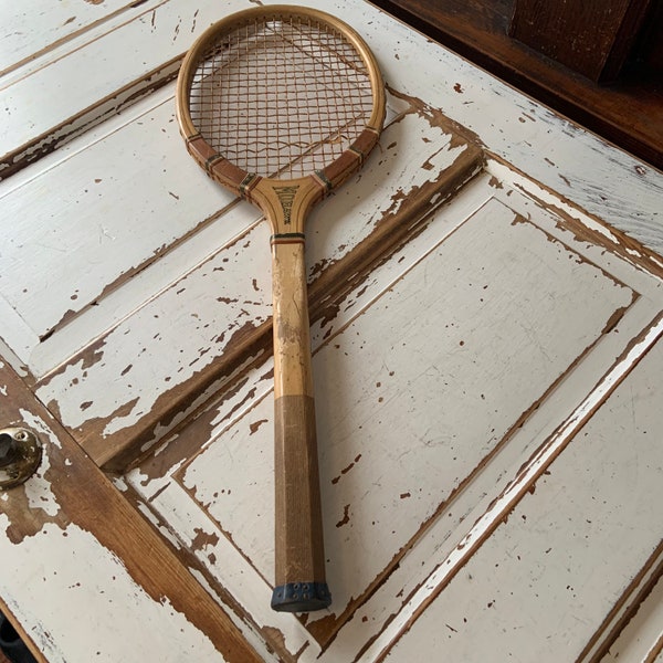 Vintage 1970’s Wright & Ditson/ JC Higgins Mohawk Wooden Tennis Racquet