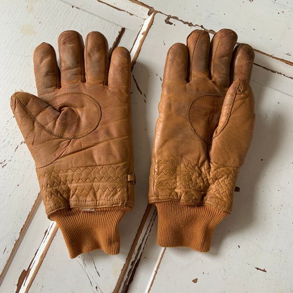 Vintage 1980’s Saucanc Leather Winter Gloves - image 6