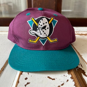 Vintage Mighty Ducks NHL 90s Disney NOS Purple Embroidered