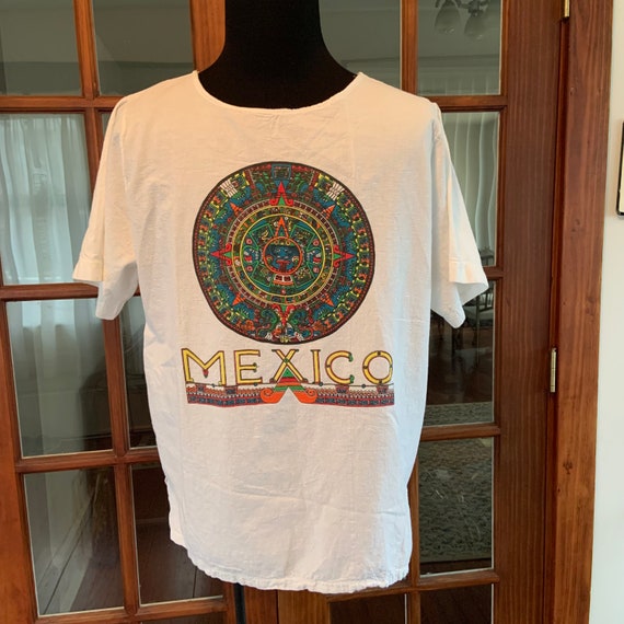 Vintage 1980’s or 1990’s Mexico Aztec Shirt