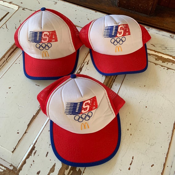 Vintage 1984 Mcdonald's Olympic Snap Back Trucker Hat - Etsy