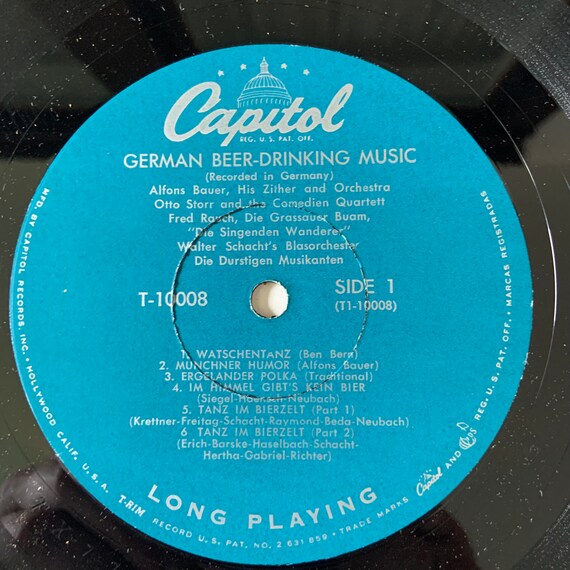 Vintage 1960's Vinyl Record German Beer Drinking Songs - Etsy