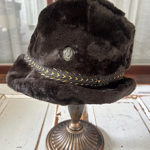 Vintage 1940’s Ladies Black Mink United Hatters Hat Union Made 1940s Union Made Hat - Etsy main image 4
