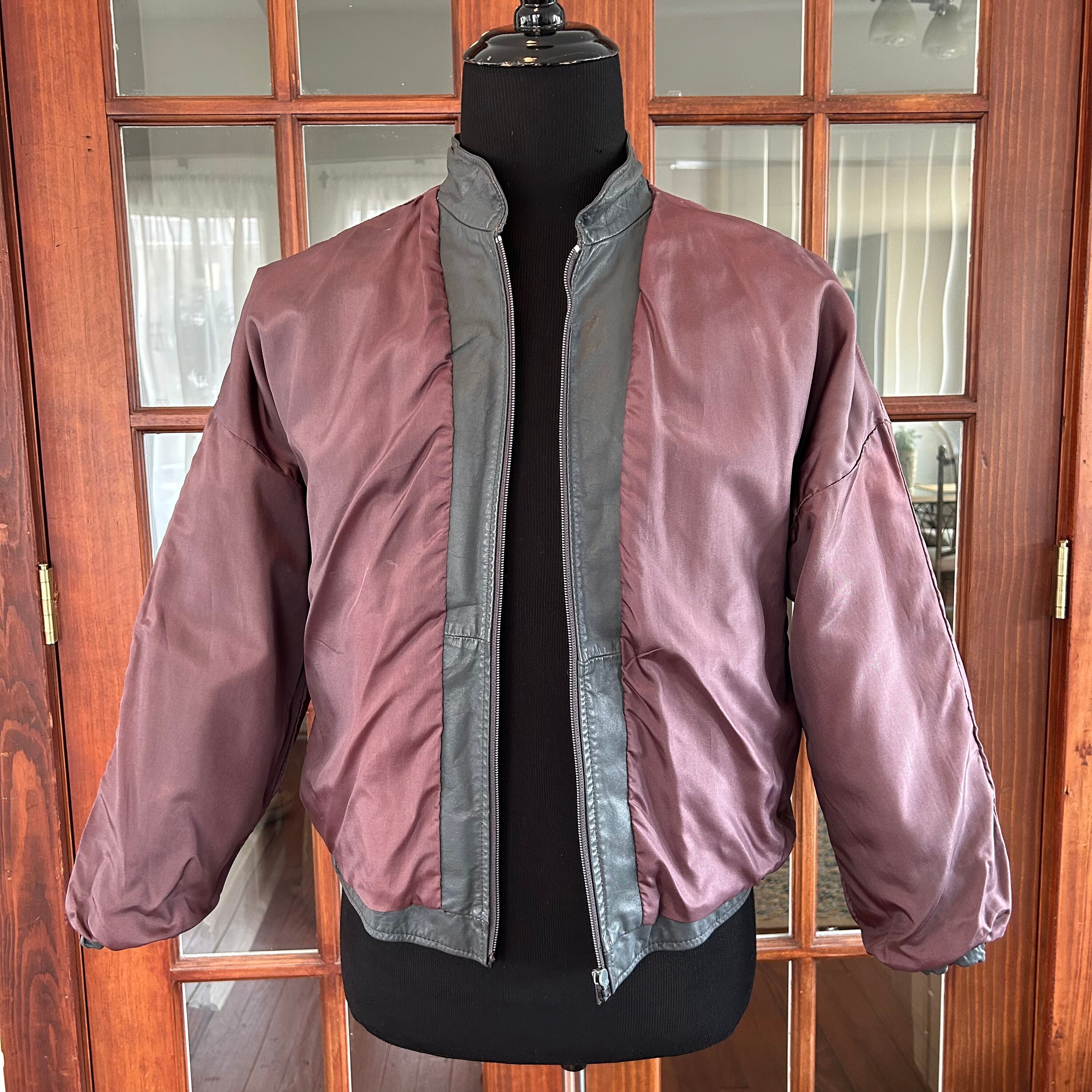 ジャケット・アウター 80s vintage real leather car coat Vintage 80s Leather Jacket by Park V- Blk Leather Jacket