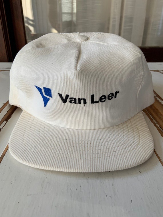 Vintage NOS 1980s Corduroy Snap Back Van Leer Hat - image 1