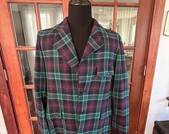 Vintage Pendleton-wollen tartanblazer uit de jaren 70