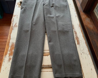 70s 80s vintage Levi’s action slacks old Vintage Men's 70s/80s Grey LEVI'S Action Slacks Polyester