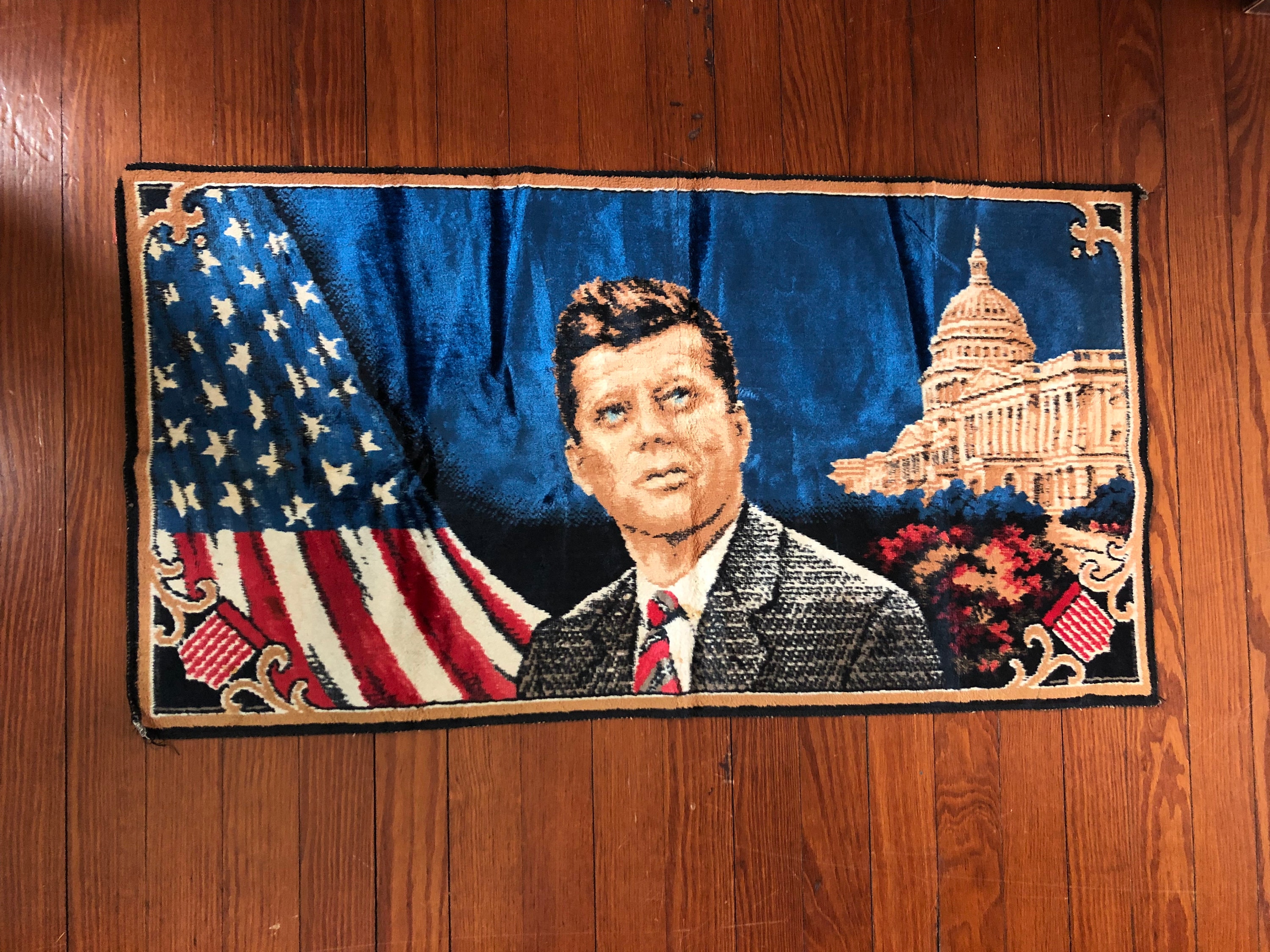 Vintage New Old Stock 1960s President John Kennedy Tapestry Etsy
