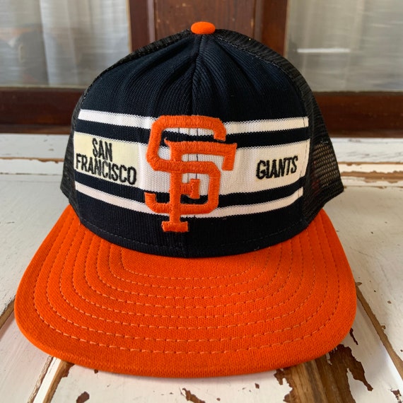 Vintage 1980's San Francisco Giants Snapback Trucker Hat AJD Lucky