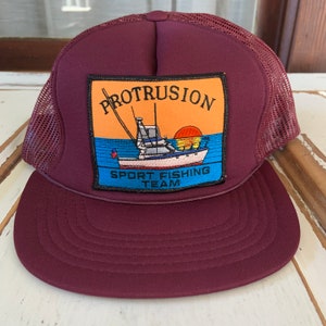 Vintage 1990’s New Old Stock Protrusion Sport Fishing Team Snap Back Trucker Hat