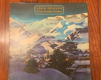 Vintage 1975 Vinyl Album Rocky Mountain Christmas by John Denver