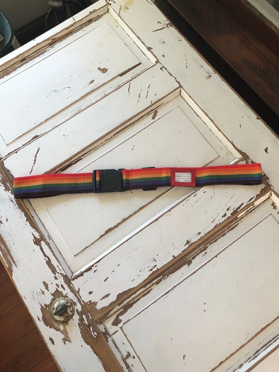 Set of 2 Vintage 1990’s Rainbow Belt for Suitcase - image 2
