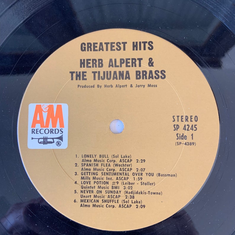 Vintage Herb Alpert and the Tijuana Brass Greatest Hits Vinyl Etsy