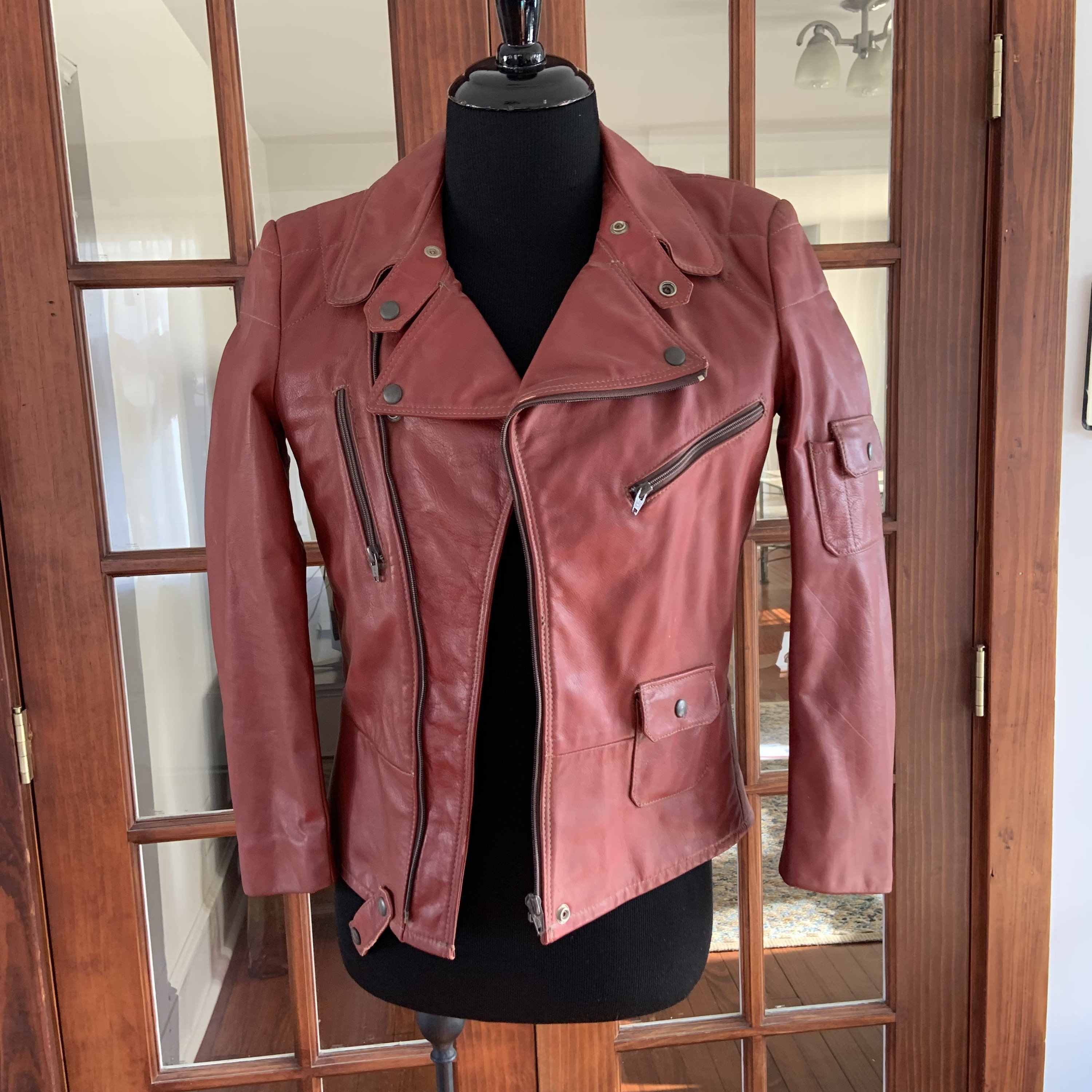 Vintage 1970's Motorcycle Jacket Golden Crown Bristol Made in