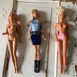 Set of 3 Vintage Barbie Dolls 1966, 1999 and 1999