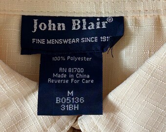 Chemise boutonnée à manches longues et rayures bleues John