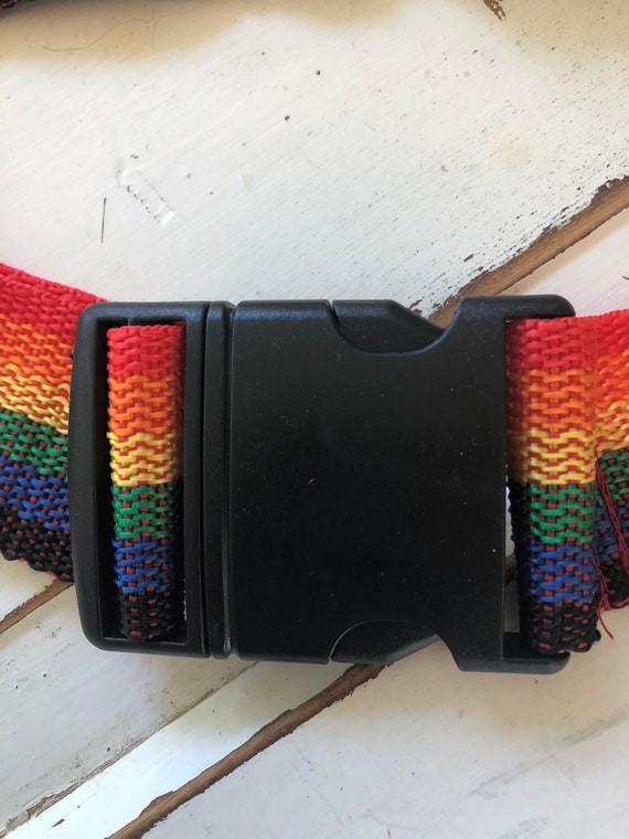 Set of 2 Vintage 1990’s Rainbow Belt for Suitcase - image 5