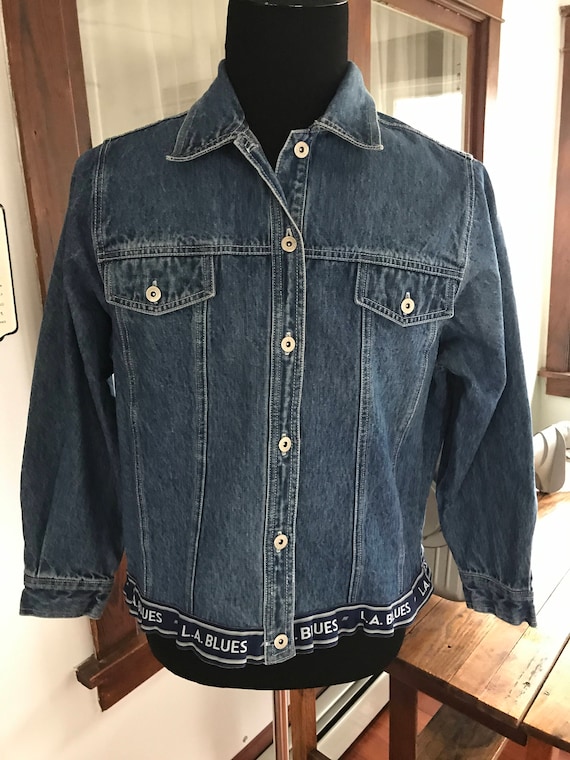 Vintage 1990's LA Blues Denim Jacket - image 1