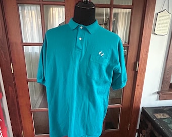 Vintage Creekwood Embroidered Ducks Waterfowl USA Made Polo Shirt XL