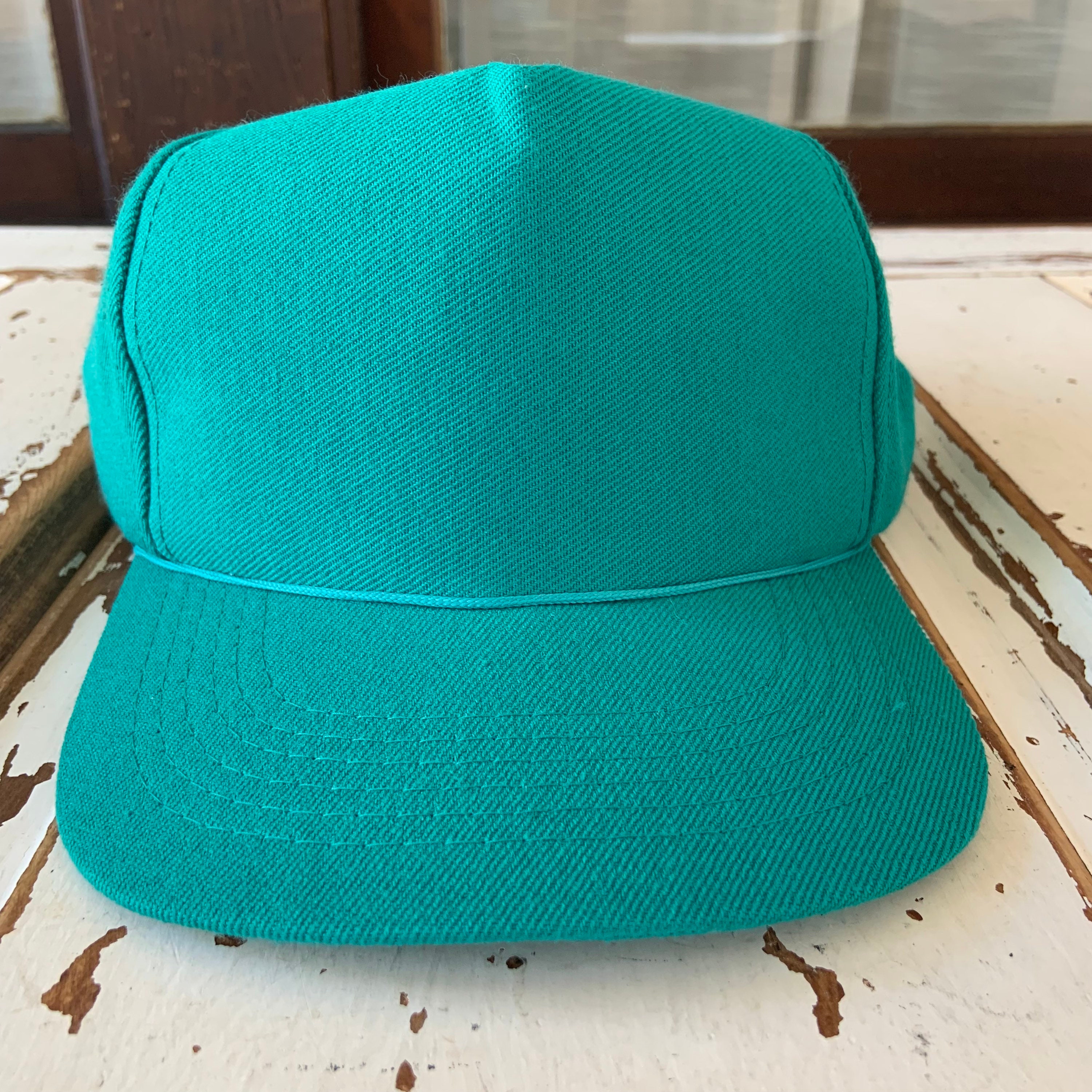 Vintage 1980's Aqua Marine Snap Back Baseball Hat
