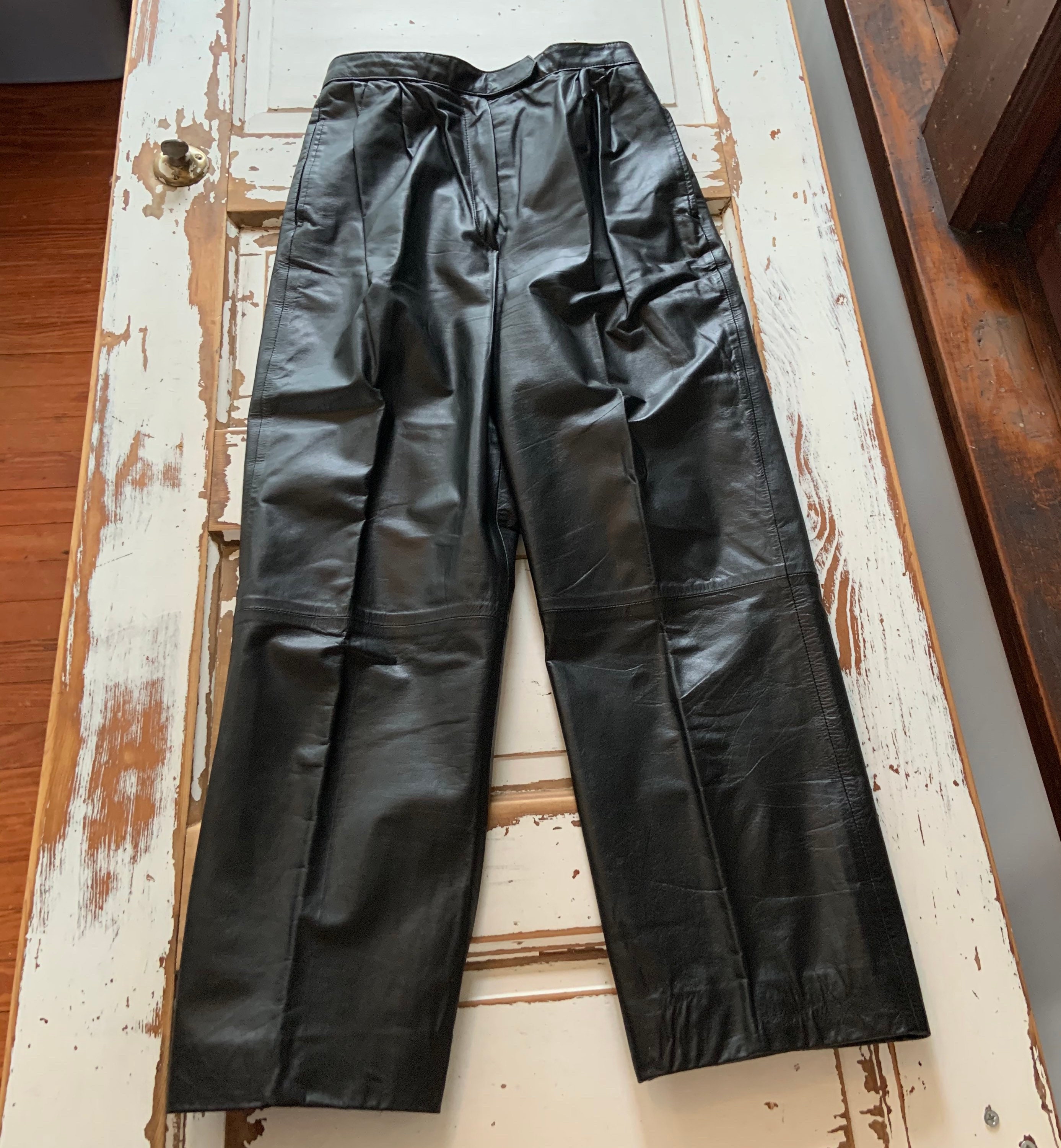 Vintage 1990's Top Grain 100% Leather Pants - Etsy