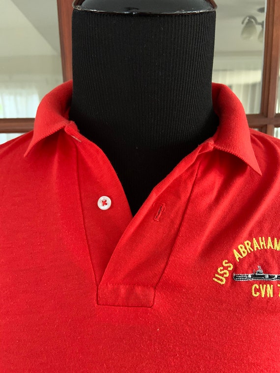 Vintage 1980’s USS Abraham Lincoln Polo Shirt - image 6