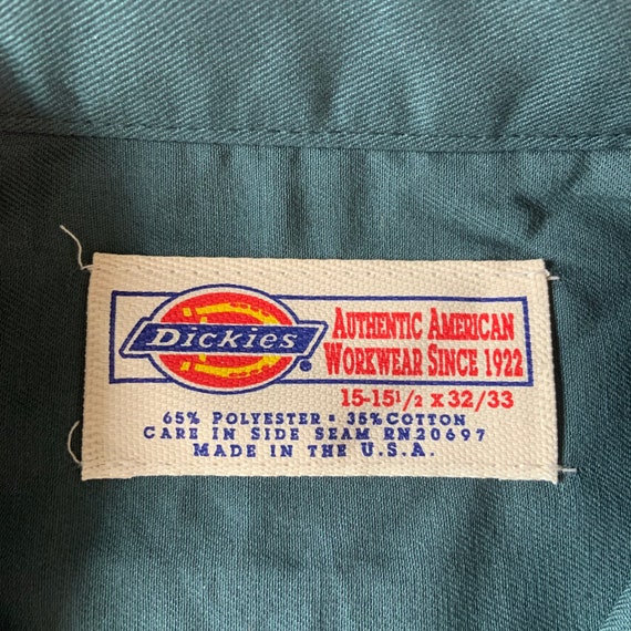 Vintage 1990’s New Old Stock Dickies Green Work S… - image 2