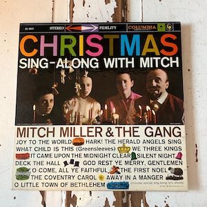 Vintage 1960&#39;s Mitch Miller Christmas Sing Along with Mitch Record Album Vinyl